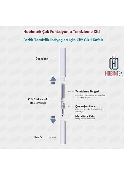 Kulaklık Temizleme Kiti Bluetooth Kulaklık Telefon Tablet Elektronik Eşya Temizleme Kalemi Yumuşak Fırça fiyatları