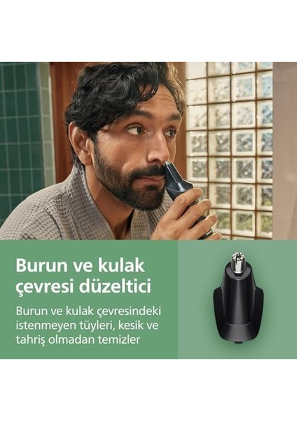 Philips 7'si 1 Arada Erkek Bakım Seti, 60 Dakika Çalışma Süresi, Kendini Bileyen Bıçaklar, Şarj Göstergeli, MG3920/15