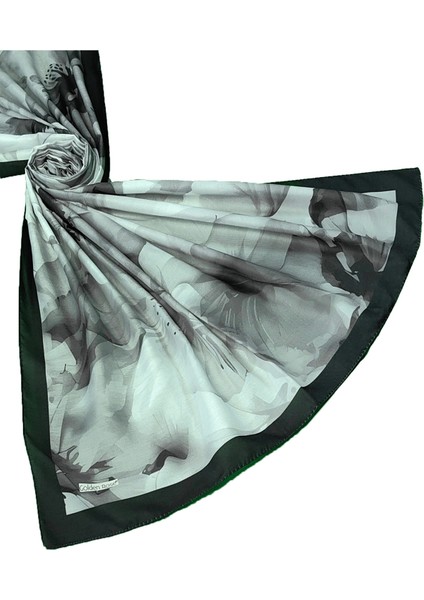 Ecenur Çiçek Desenli Soft Pamuk Şal 75X190 cm – Dört Mevsim Kullanıma Uygun