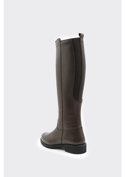 Günlük Hakiki Deri Fermuarlı Kadın Çizme modelleri