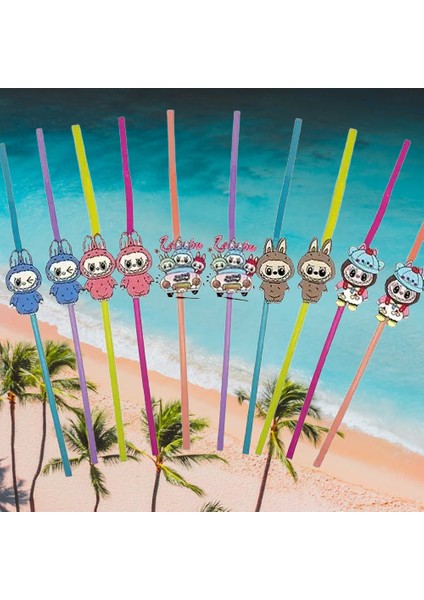 Pipet Labubu Artistik Körüklü Pipet 10LU fiyatları