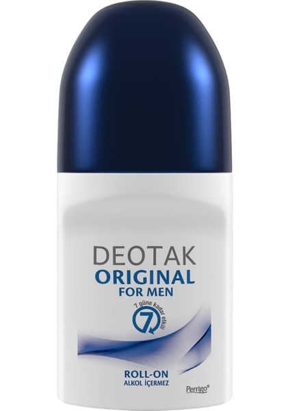 Deotak Original Erkek 7 Güne Kadar Etkili Roll-On Deodorant 35 ml