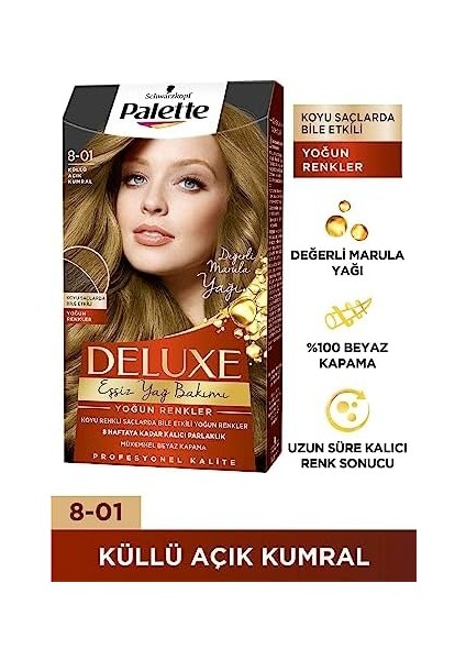 Deluxe Yoğun Renkler 8-01 Küllü Açık Kumral fiyatları