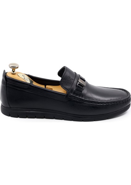 Hakiki Deri Siyah Erkekler Loafer Mokasın Ayakkabı 96505 fiyatları