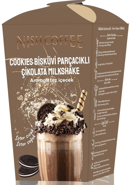 Nish Cookies Bisküvi Parçacıklı Çikolata Aromalı Toz Içecek 250 gr fiyatları