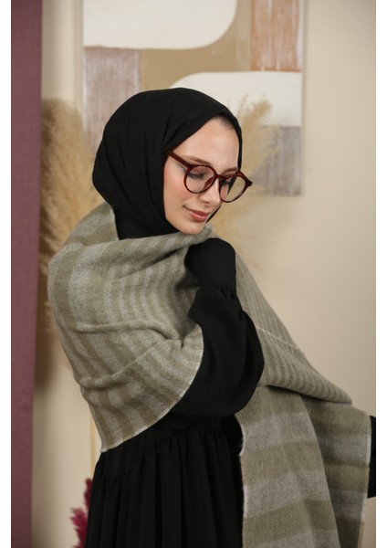 Çift Taraflı Kışlık Omuz Şalı modelleri