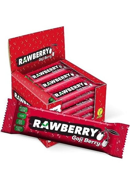Rawberry Goji Berry Şeker Ilavesiz Vegan Glütensiz Kuruyemiş Bar (Kutuda 15 Adet) fiyatları