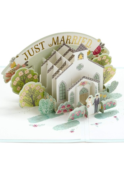 Signature Wonder Pop Up Düğün Kartı (Happy Wedding Day)