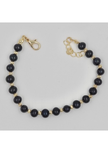 Siyah Tatlı Su Incisi Kolye Bileklik Set indirimleri