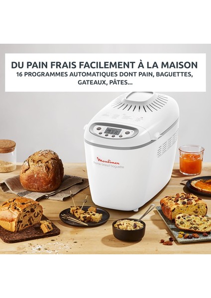 Home Bread Baguette Xxl | 1.5 kg - 16 Programlı Baget ve Ekmek Makinesi modelleri