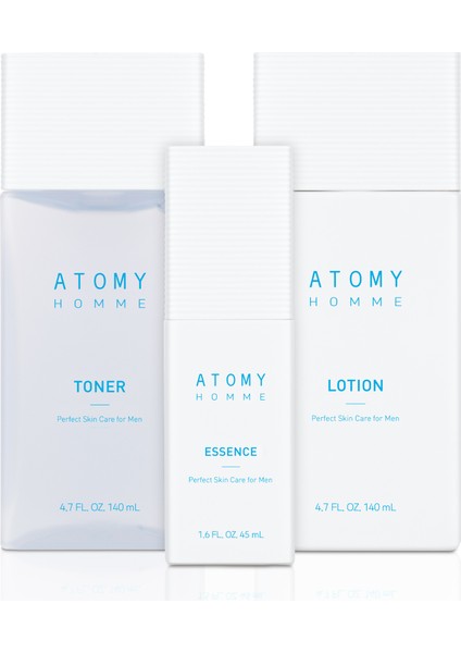 Homme Cilt Bakım Seti (3'lü) - Enerjik & Pürüzsüz Erkek Cildi Için Tam Bakım