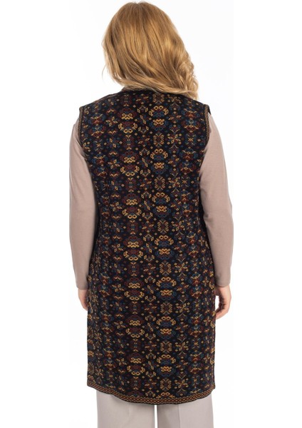 Klasik Kadın Etnik Model Triko Örgü Uzun Anne Yelek 1070 fırsatları