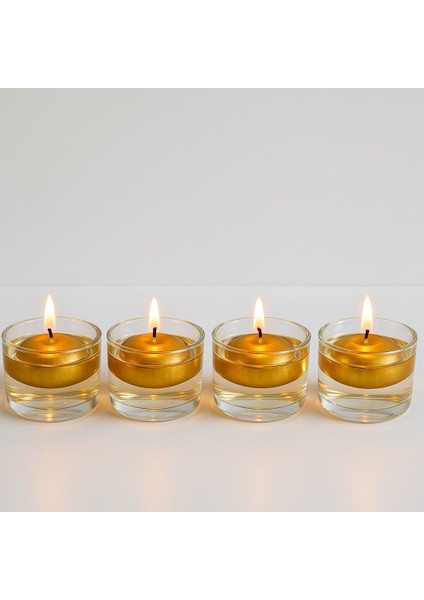 Mumluk- 4 Lu Borosılkat Cam Icerısınde Yuzen Mum fiyatları