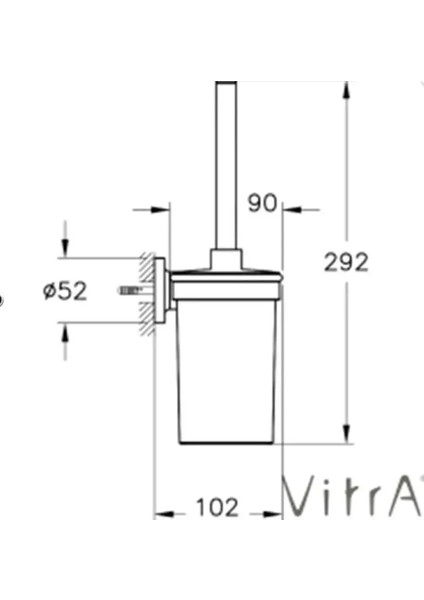Ilia A44201 Tuvalet Fırçalığı, Krom