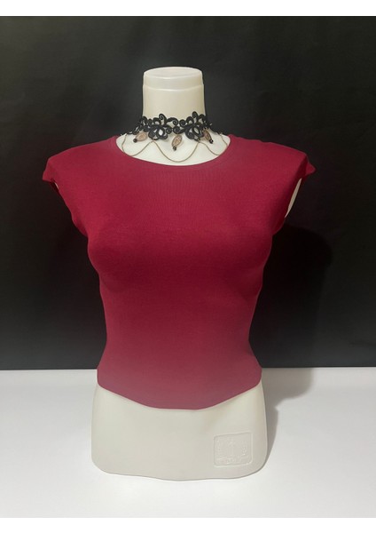 Fit Basic Bisiklet Yaka Kap Kollu Bluz