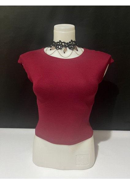 Fit Basic Bisiklet Yaka Kap Kollu Bluz modelleri