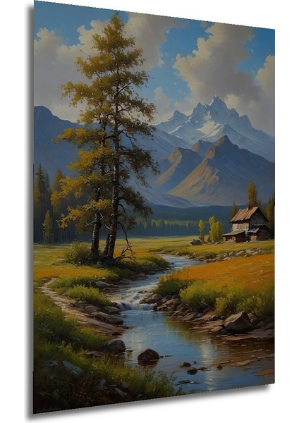 Dağ Manzaralı Ahşap Mdf Dekoratif Ev/işyeri Duvar Tablo Dikdörtgen Ev/işyeri Duvar Tablo modelleri