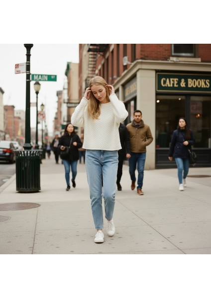 Kadın Triko Premium Dokulu Özel Örgü Bisiklet Yaka Kazak Salaş/oversize fiyatları