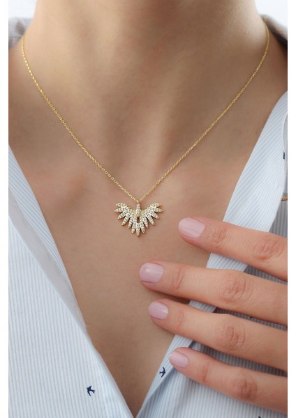 925 Ayar Gümüş Kanat Kolye