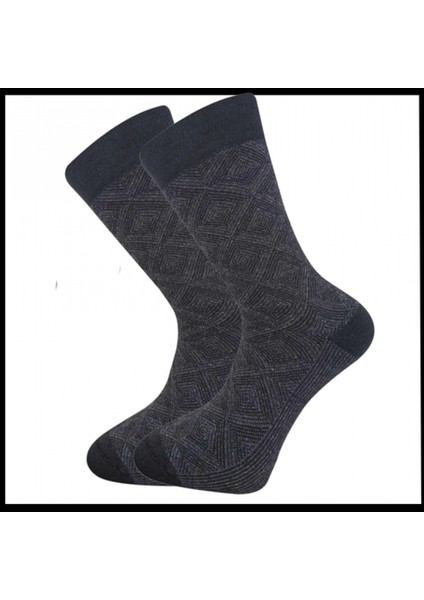Uyguna-Yakala Erkek Çorabı Antrasit Pamuklu Havlu KIŞLIK-RAP.380
