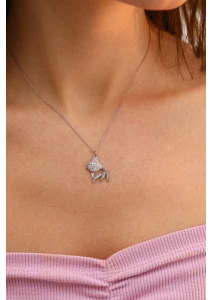 925 Ayar Gümüş Balık Kolye