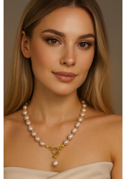 Premium Gerçek Inci Barok Kolye
