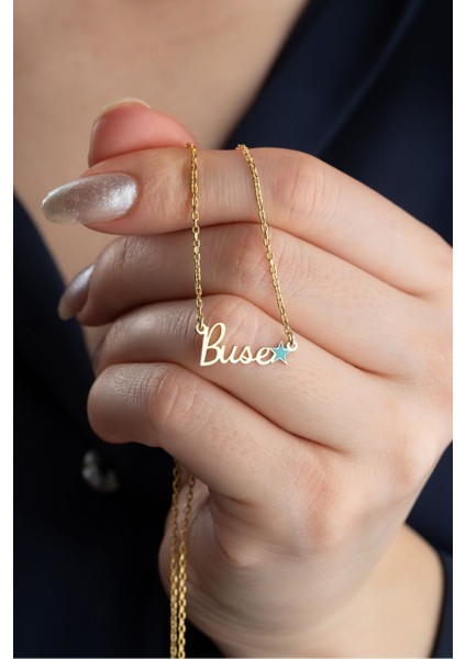 925 Ayar Gümüş Isimli Yıldız Kolye fiyatları