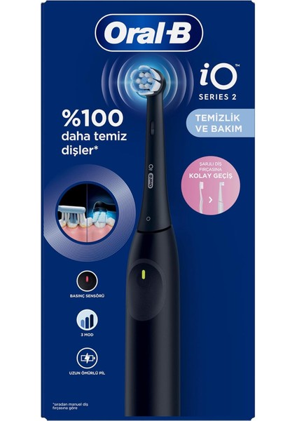 Oral-B Io 2 Şarjlı Diş Fırçası - Gece Siyahı modelleri
