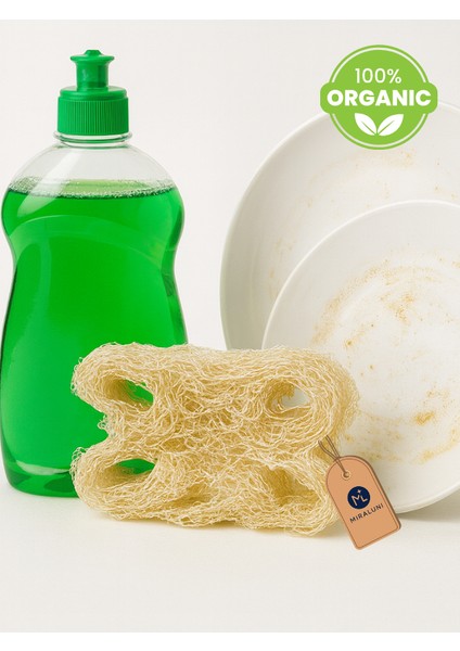%100 Doğal Kabak Lifi Bulaşık Süngeri 2’li Set | Organik ve Çevre Dostu Temizlik Süngeri fırsatları