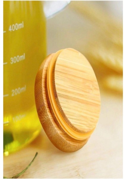 Mermer Stantlı Borosilikat Masterchef Bambu Kapaklı Cam Yağlık 2’li Set 900 ML+900 Ml modelleri