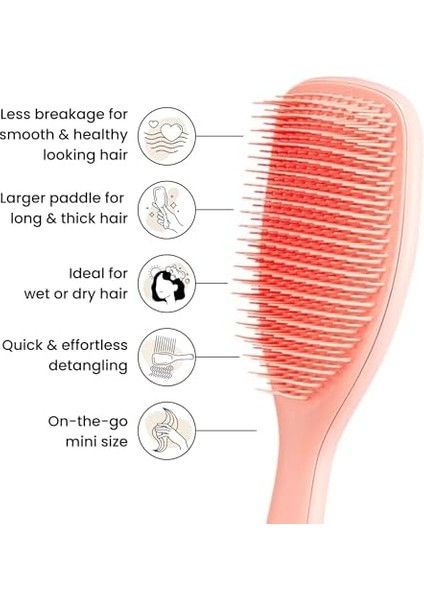 Tangle Teezer Wet Detangler Large Peach Saç Fırçası modelleri
