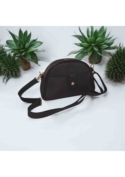 Oval Kahverengi 3 Gözlü Şık ve Tasarım Kadın Çanta fiyatları