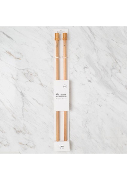 La Mia Whitewood 9 mm 36 cm Ahşap Örgü Şişi
