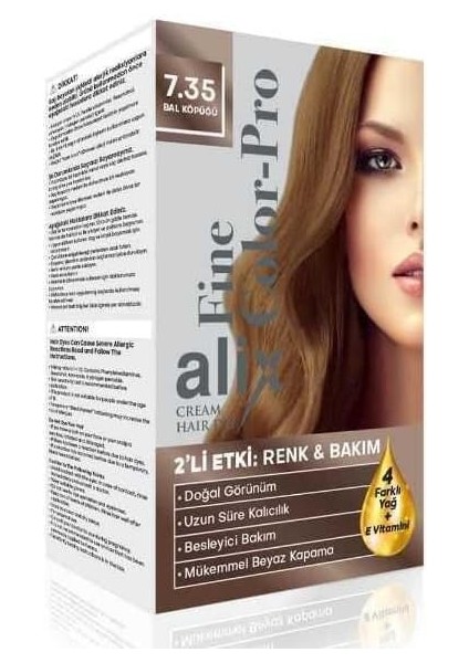 Alix Kit Saç Boyası 50 ml 7.35 Bal Köpüğü