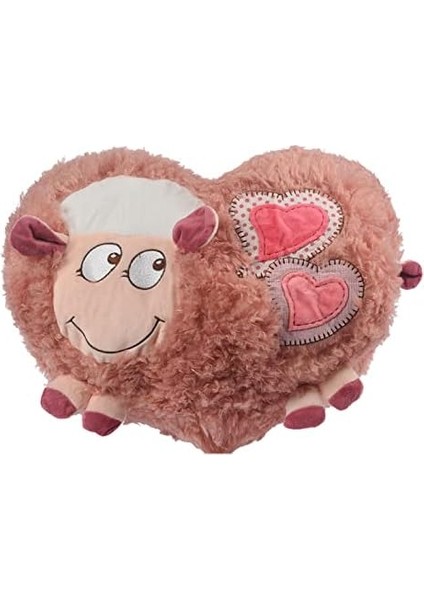 Sole Ithal Kalp Formunda, Aplikeli Peluş Kuzu El Isıtma Yastığı Somon modelleri