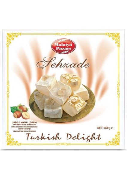Malatya Pazarı Murat Palancı Şehzade Sade Fındıklı Lokum Kutulu 400 gr