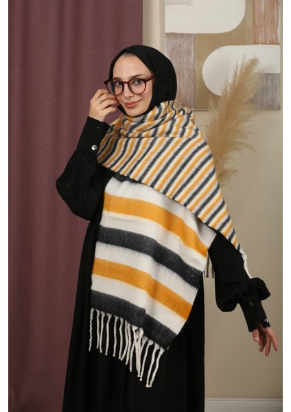 Çift Taraflı Kışlık Omuz Şalı