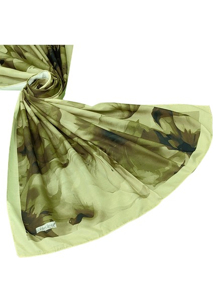 Ecenur Çiçek Desenli Soft Pamuk Şal 75X190 cm – Dört Mevsim Kullanıma Uygun