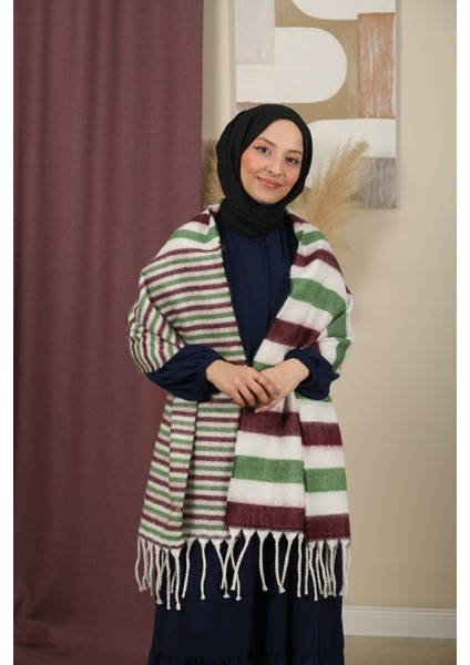 Çift Taraflı Kışlık Omuz Şalı