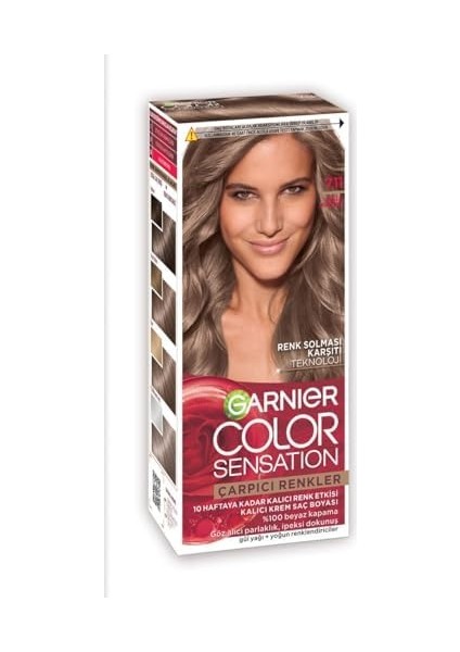 Garnier Çarpıcı Renkler 7.11 Küllü Kumral Saç Boyası modelleri