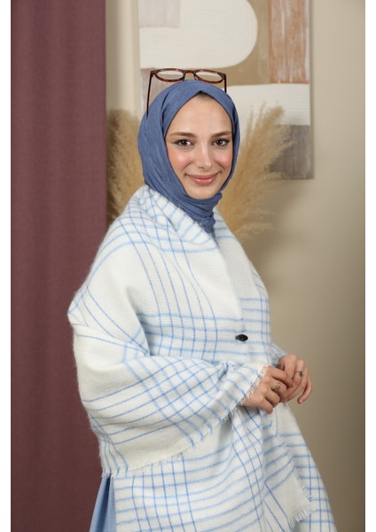 Çift Taraflı Çizgili Kışlık Omuz Şalı fırsatları