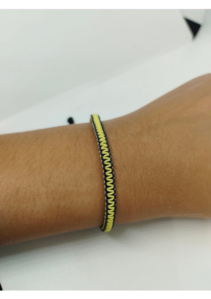 Taraftar Sade Örme Bileklik – Fenerbahçe Renkleri