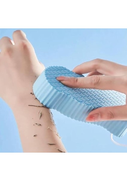 Noksi 3D Banyo Süngeri,süper Yumuşak Masaj,duş Süngeri, Cilt Sağlığını Korur, Yetişkinler ve Çocuklar Için Karışık Renk Mavi,gri,pembe,beyaz (NKS122)