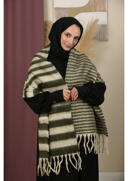 Çift Taraflı Kışlık Omuz Şalı