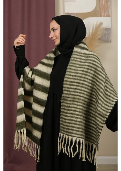 Çift Taraflı Kışlık Omuz Şalı modelleri