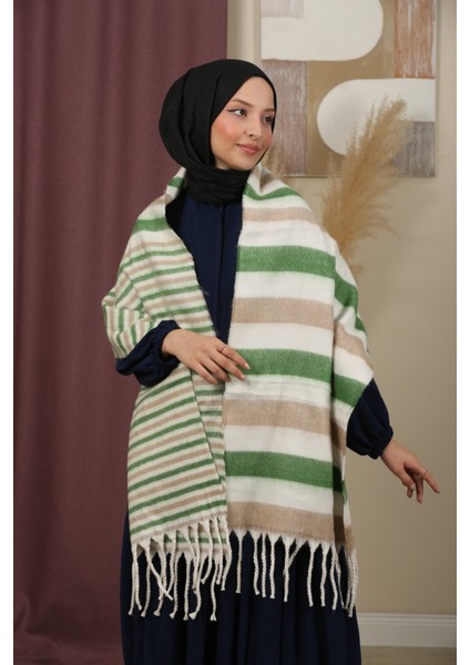 Çift Taraflı Kışlık Omuz Şalı