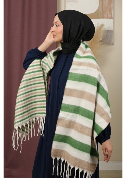 Çift Taraflı Kışlık Omuz Şalı modelleri