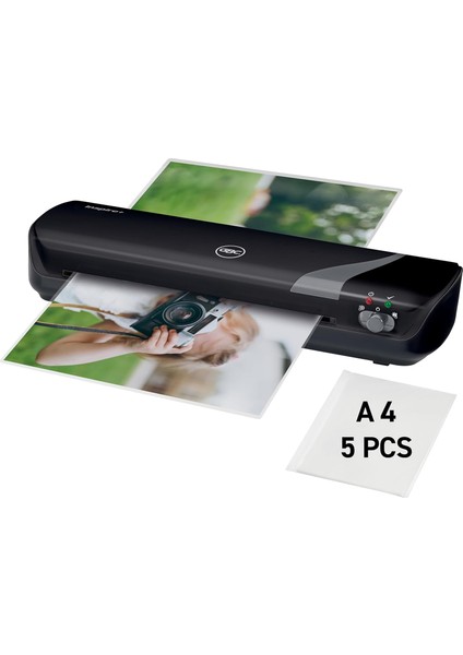 Inspire+ A4 Evde Kullanım Laminatör, A4 Torbalar ve Daha Küçük, 1 Yıl, Siyah, 440207