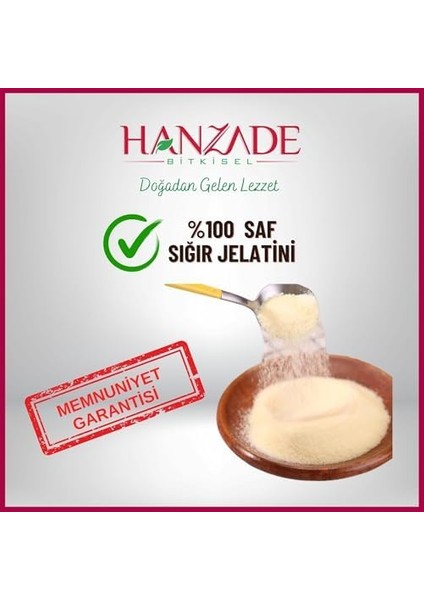 Hanzade Bitkisel Toz Jelatin 100 gr %100 Saf Sığır Jelatini 240 Bloom modelleri