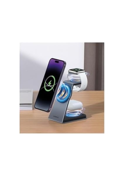 3in1 15W Telefon 2,5W Saat 3,5W Kulaklık Kablosuz Şarj Istasyonu Mg-80 fiyatları